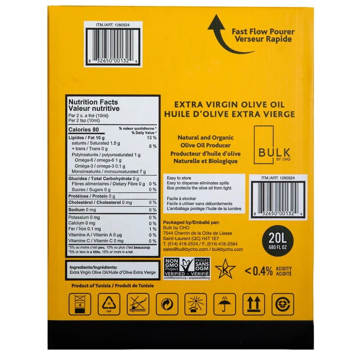 Bulk by CHO Bag-in-Box Extra Virgin Olive Oil, 20 L