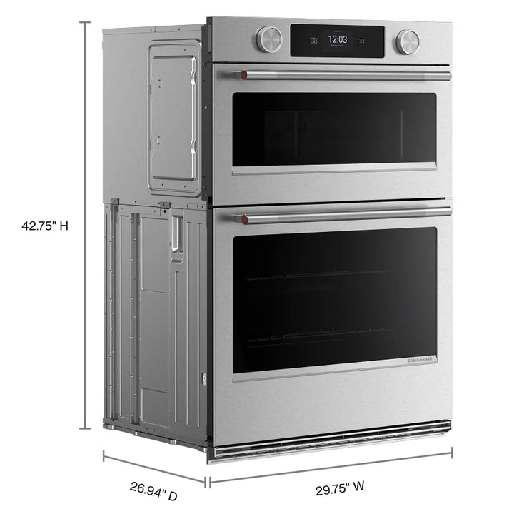 KitchenAid 30 in. Electric Microwave and 5.0 cu ft. Wall Oven with Even-Heat True Convection