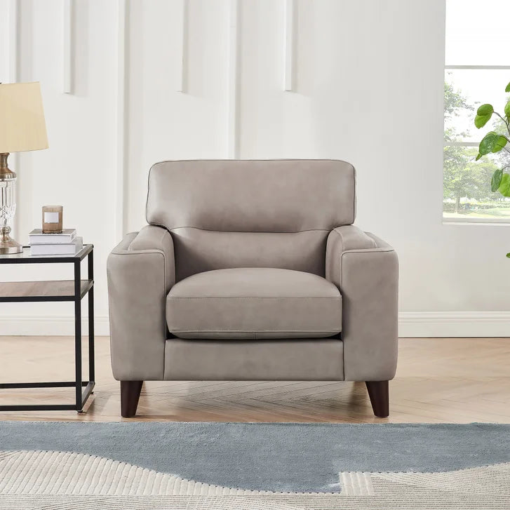 Prospera Home Sorena Top-grain Leather Sofa and Chair