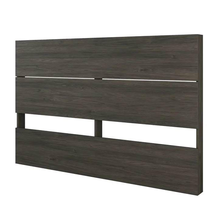 Nexera Modern Queen Storage Bed, Bark Grey