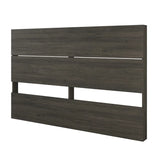 Nexera Modern Queen Storage Bed, Bark Grey
