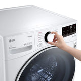 LG 5.2 cu ft. White Front Load Steam Washer with ThinQ Technology and Wi-Fi Enabled