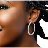 High Polish Round Hoop Gold Earrings
