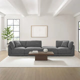 Aiden & Ivy Dayna 4-piece Modular Fabric Sofa with Ottoman