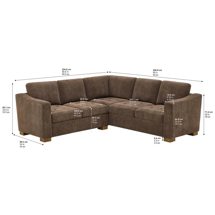Thomasville 2-piece Fabric Knock Down Sectional