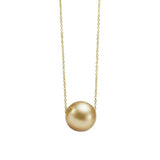 11.5 – 12 mm Golden Cultured South Sea Pearl Necklace