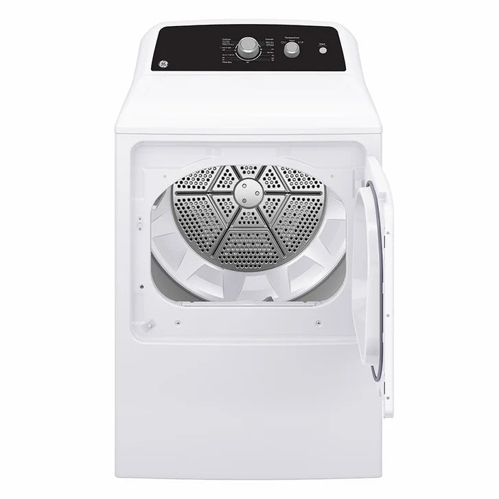 GE 6.2 cu. ft. White Electric Dryer with SaniFresh Cycle