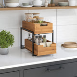 Seville Classics 2-Tier Sliding Bin Organizer