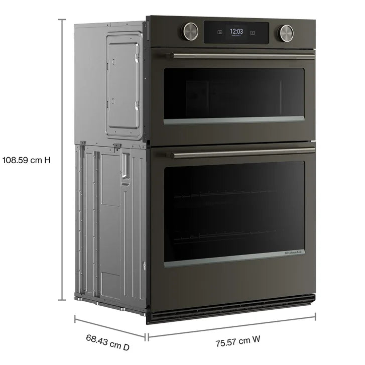 KitchenAid 30 in. Electric Microwave and 5.0 cu ft. Wall Oven with Even-Heat True Convection