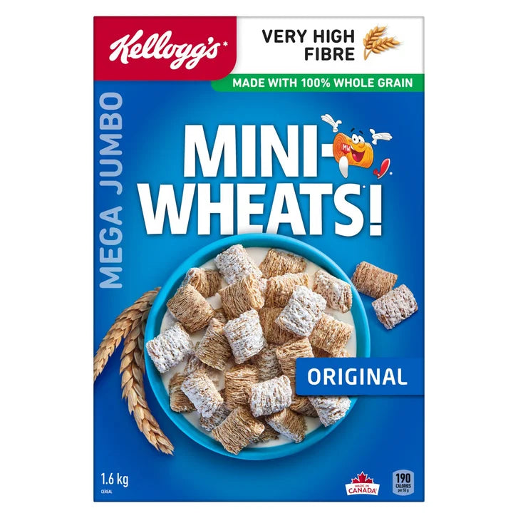 Kellogg's Mini-Wheats Original Jumbo Pack, 1.6 kg