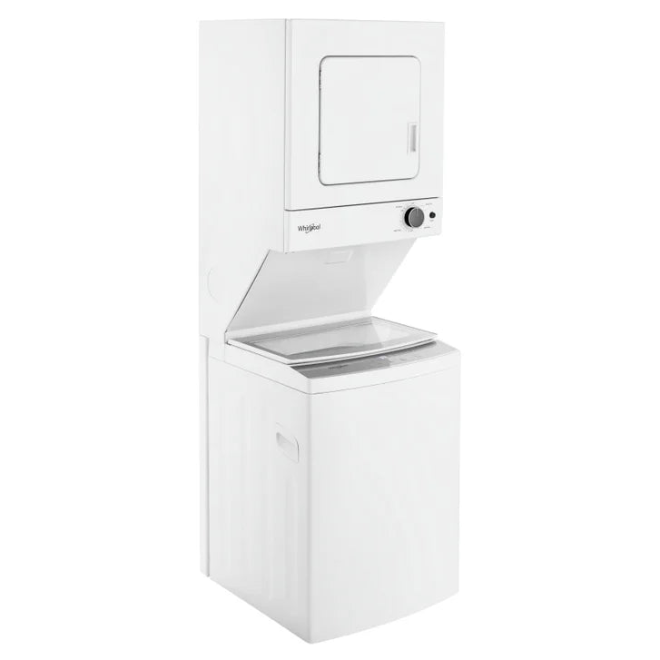 Whirlpool 24 in. White Electric Stacked Laundry Centre with 1.8 cu. ft. IEC Washer and 3.4 cu. ft. Dryer