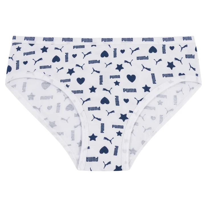 Puma Girls' Cotton Blend Bikini Underwear, 11-Pack