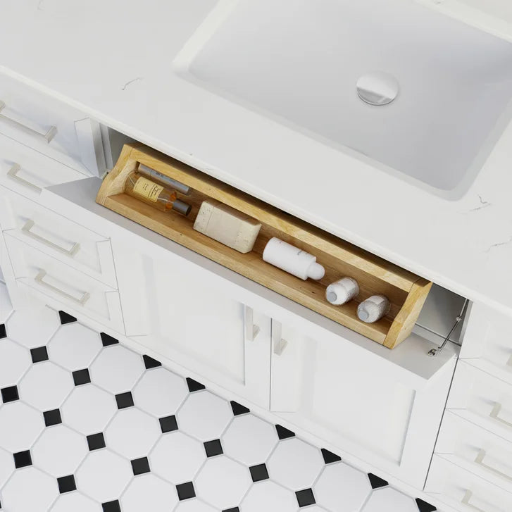 Studio Bathe Thomson II Vanity in White Finish with Engineered Stone Countertop
