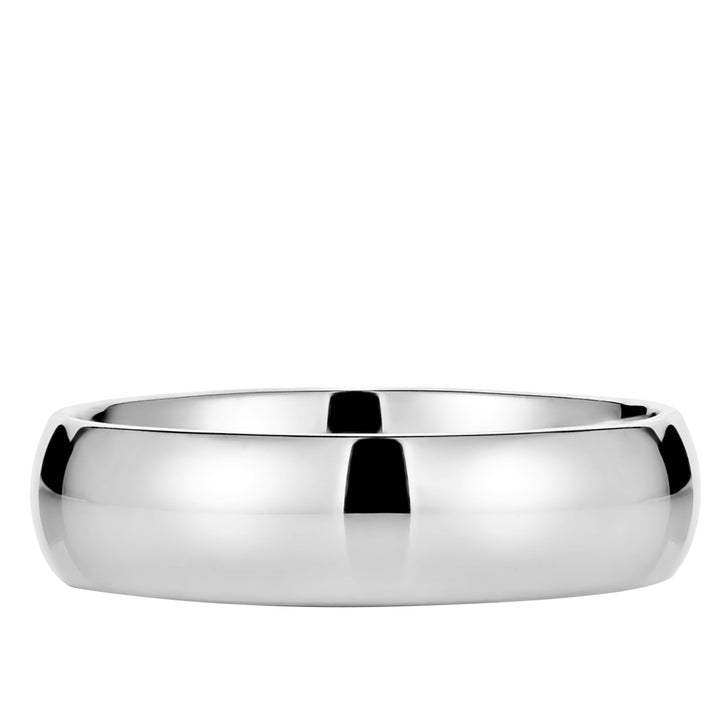 Plain Domed Platinum Men’s Wedding Band
