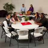 Lifetime Commercial 152.4 cm (60 in.) 15 Round Tables with 1 Table Cart