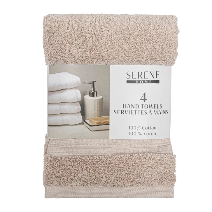 Serene Home Collection Hand Towel, 4-pack