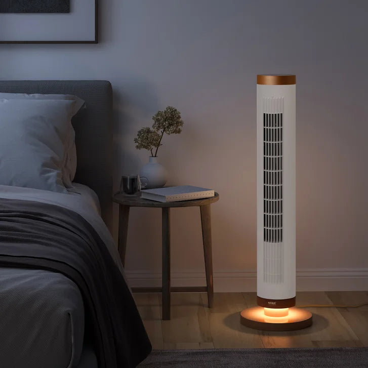 Seville Classics UltraSlimLine 96.01 cm (37.8 in.) Oscillating Tower Fan with Remote and LED Base Light