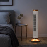 Seville Classics UltraSlimLine 96.01 cm (37.8 in.) Oscillating Tower Fan with Remote and LED Base Light