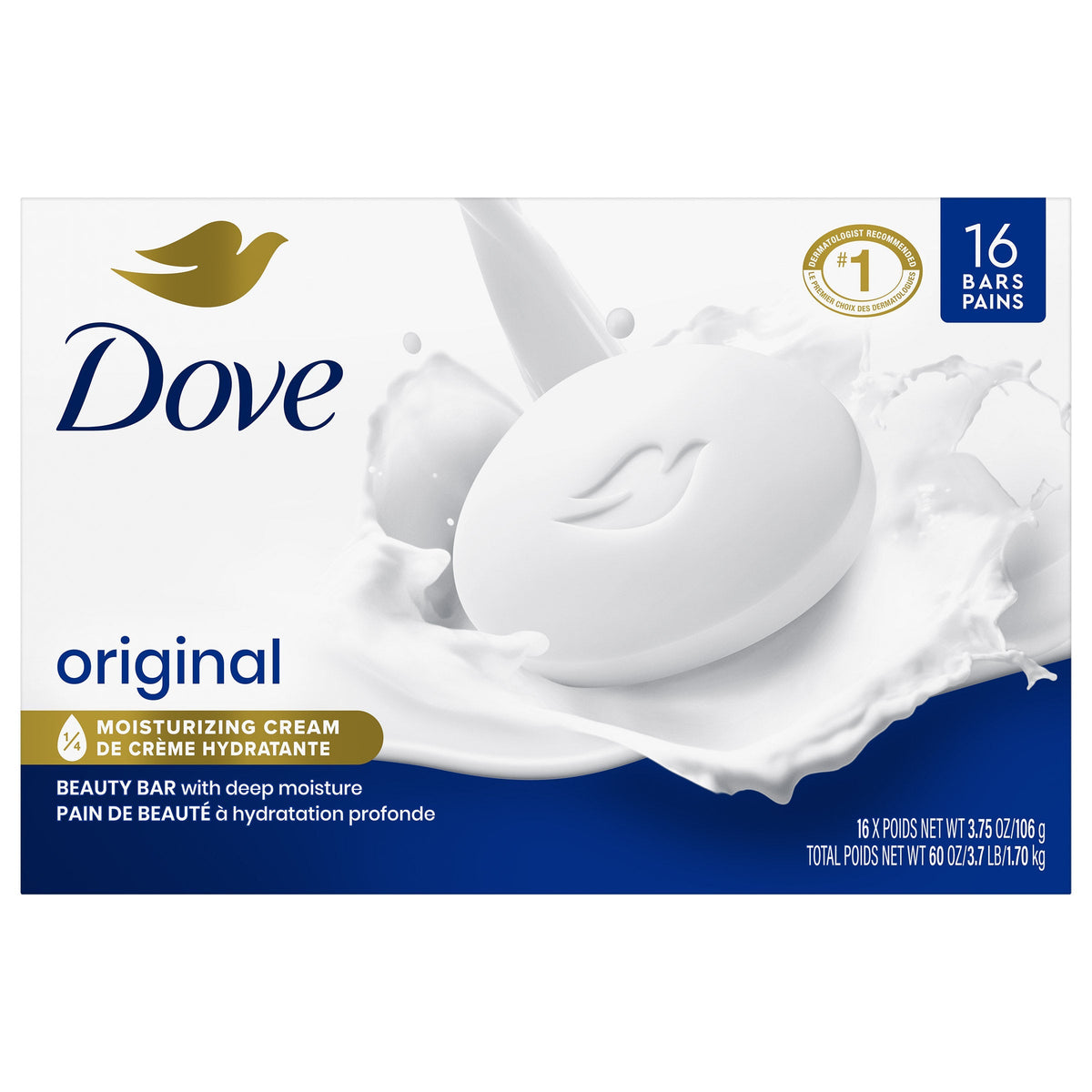 Dove Original Bar Soap, 16 x 106 g