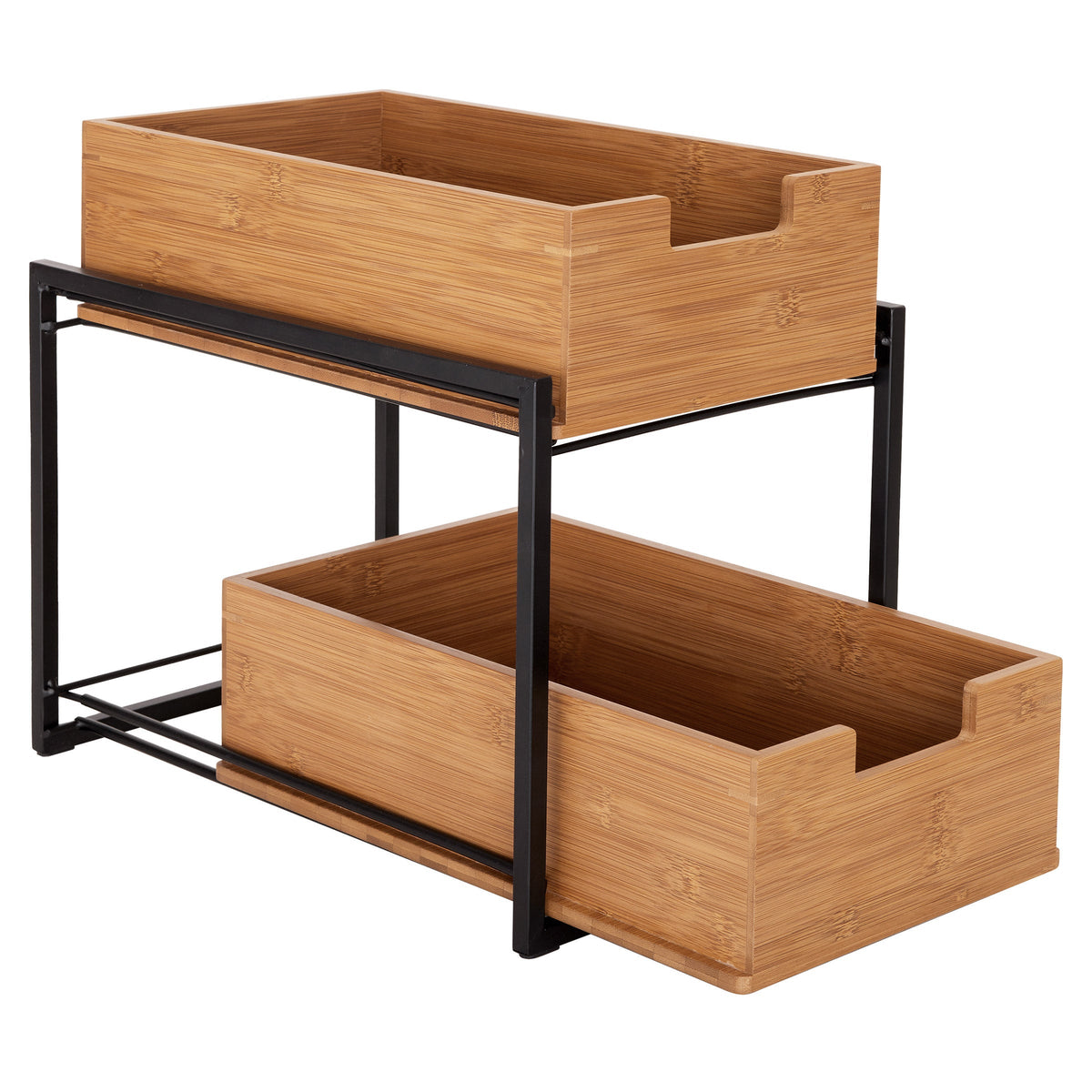 Seville Classics 2-Tier Sliding Bin Organizer