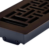Manor House Rubbed Bronze Low Profile Floor Registers, 4-pack