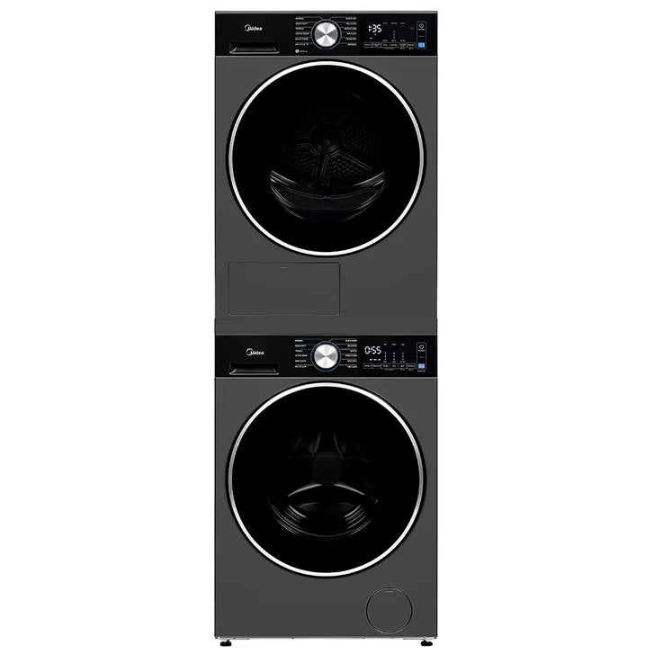 Midea Laundry Bundle 3.1 cu ft. Front Load Washer and 4.4 cu ft. Electric Dryer with Stacking Kit