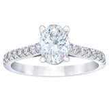 1.88 ctw Oval Cut and Round Brilliant, Clarity VS1, Colour G, Diamond Wedding Set