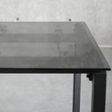 Mobital Host 149.9 cm (59 in.) Extendable Dining Table with Grey Glass Top