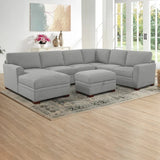 Thomasville Langdon 4-piece Fabric Sectional with Storage Ottoman