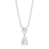 Pear Cut and Round Brilliant Diamond Necklace (1.00 ctw)
