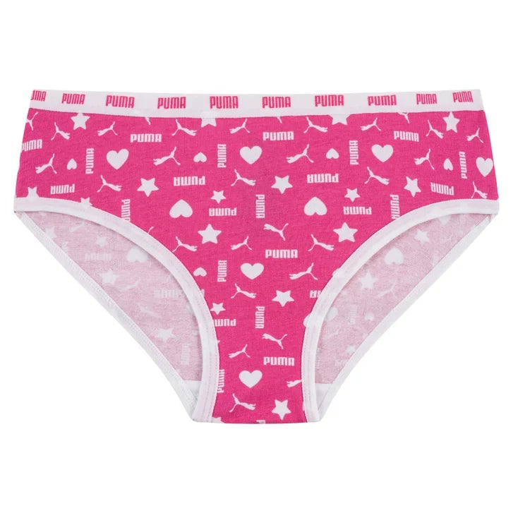 Puma Girls' Cotton Blend Bikini Underwear, 11-Pack