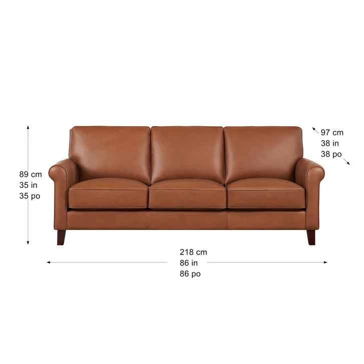 Prospera Home Larsen Top Grain Leather Sofa