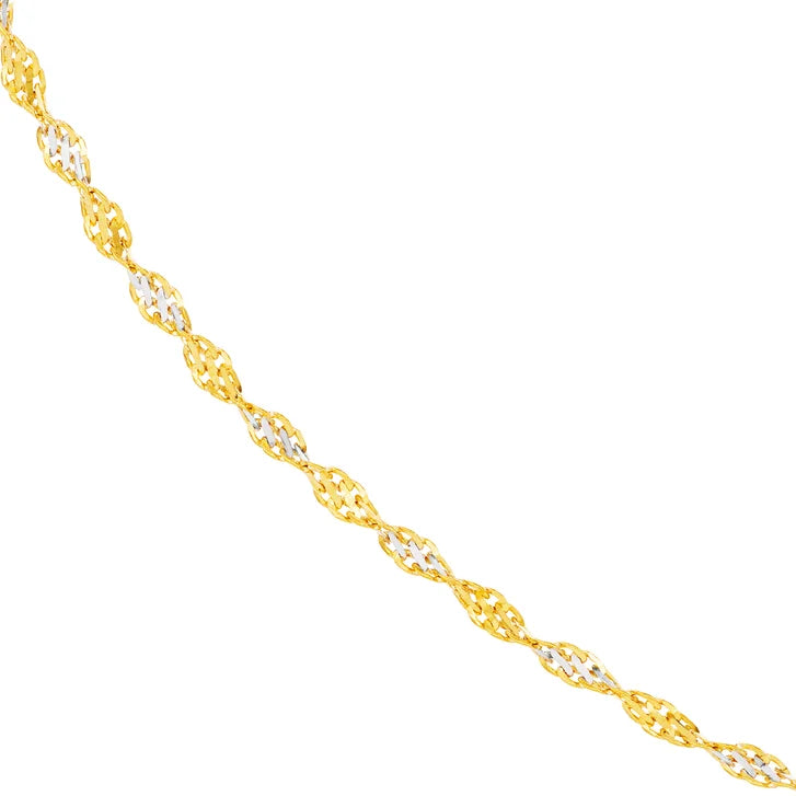 Dorica Chain Necklace in Two-Tone Gold
