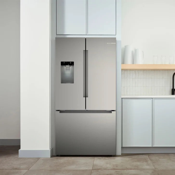 Bosch 100 Series 36 in. 21.6 cu ft. Stainless Steel Counter Depth French Door Refrigerator with QuickIce Pro System