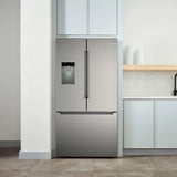 Bosch 100 Series 36 in. 21.6 cu ft. Stainless Steel Counter Depth French Door Refrigerator with QuickIce Pro System