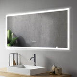 SERA LED Mirror Frosted Edge with Time and Temperature Function