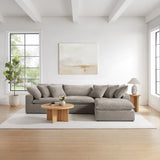 Aiden & Ivy Sereen 4-piece Modular Sofa with Ottoman