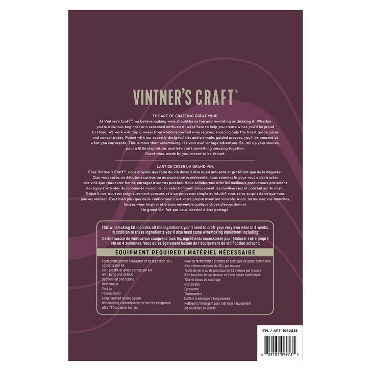Vintner's Craft Pinot Grigio Chardonnay Style Craft Winemaking Kit, 2 × 6 L