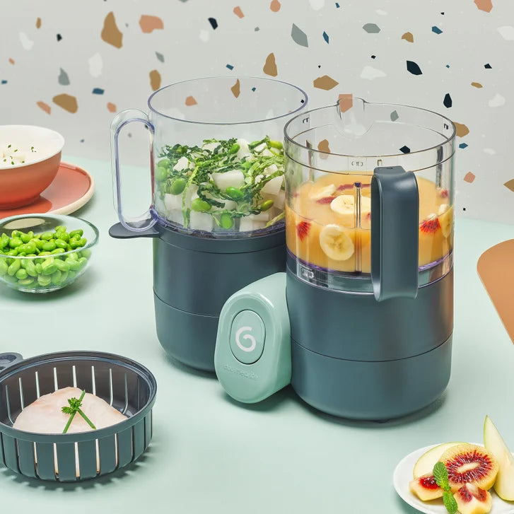 Babymoov Duo Meal Lite Baby Food Maker: Steam, Blend, Defrost, and Reheat With 6 Storage Containers