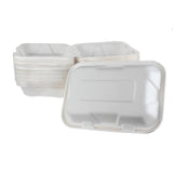iEco 6” x 9” Hinged Bagasse Containers 100-pack
