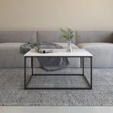 Appollo Josiane Metal Coffee Table with Marble Top