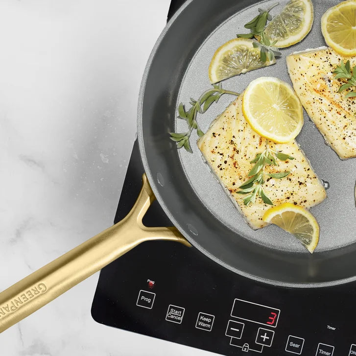 GreenPan GP5 Ceramic Non-Stick Cookware set with Gold Handles, 15-pieces