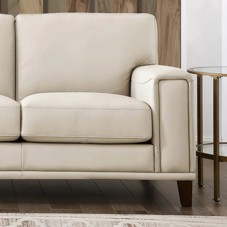 Prospera Home Jensen Top-grain Leather Sofa and 2 Chairs