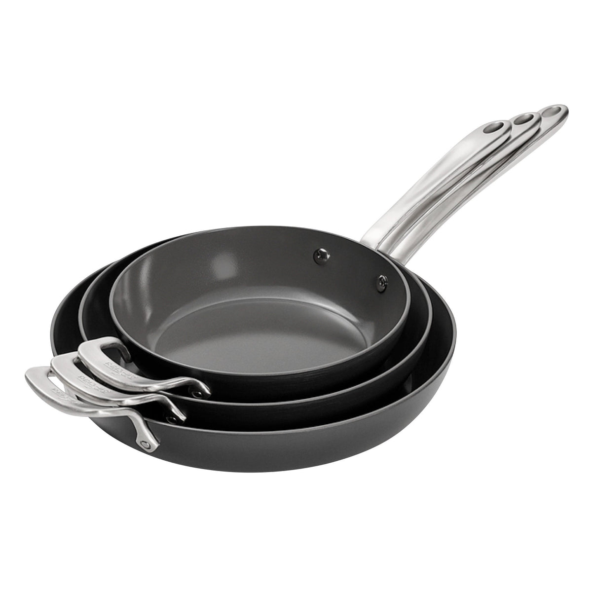 All-Clad Ceramic Non-Stick Skillet Set, 3-pieces