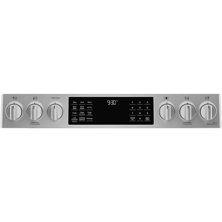 GE Profile 30 in. 5.7 cu.ft. Stainless Steel Slide In Dual Fuel Range with No Preheat Air Fry