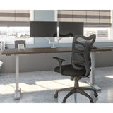 Bestar Upstand 76.2 cm x 182.9 cm (30 in. x 72 in.) Height Adjustable Desk with Dual Monitor Arm