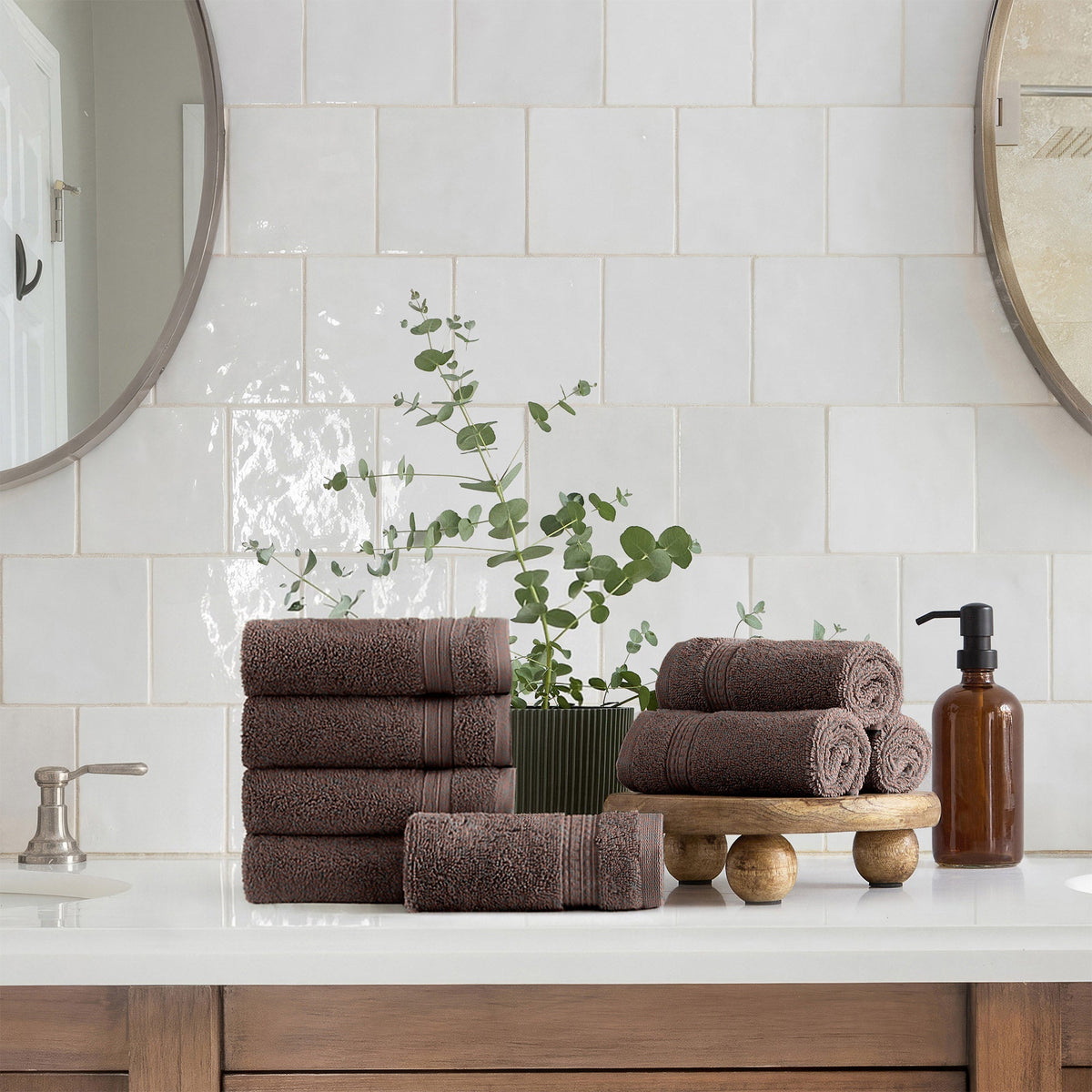 Serene Home Collection Wash Cloth Set, 8-pack