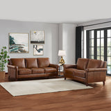Prospera Home Larsen Top-grain Leather Sofa and Loveseat
