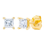 Princess Cut Diamond Stud Earrings (0.70 ctw)
