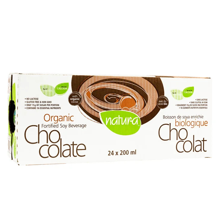 Natur-a Organic Chocolate Soy Beverage, 24-count